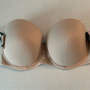 Vanity Fair rose beige Bra size 38 D convertible straps 74380